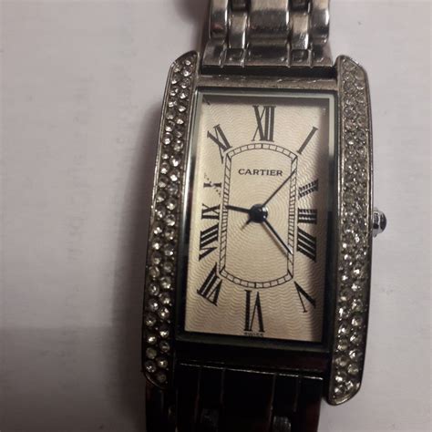 orologi cartier paris argent plaque or g20m octagonal|cartier paris 925 argent watch.